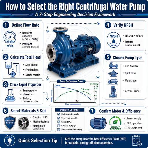 How to Select the Right Centrifugal Water Pump: A 7-Step Engineering Decision Framework
