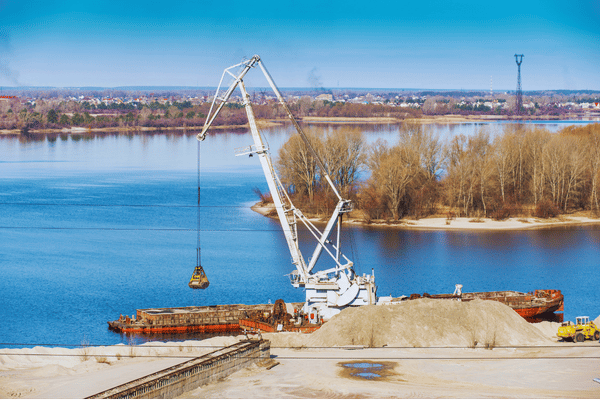 River sand mining