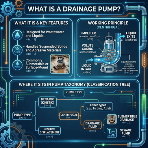 What Is a Drainage Pump Working Principle and Where It Sits in the Pump Taxonomy