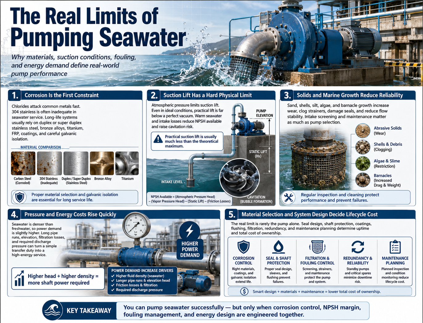 The Real Limits of Pumping Seawater
