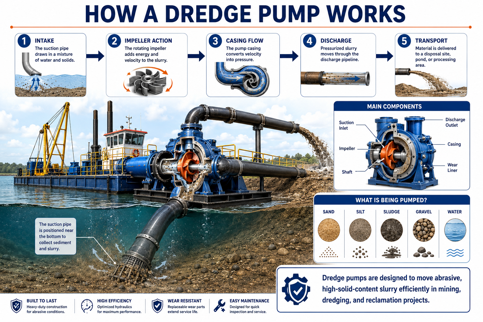 How a Dredge Pump Works
