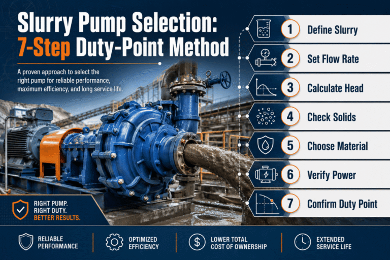 Slurry Pump Selection: 7-Step Duty-Point Method
