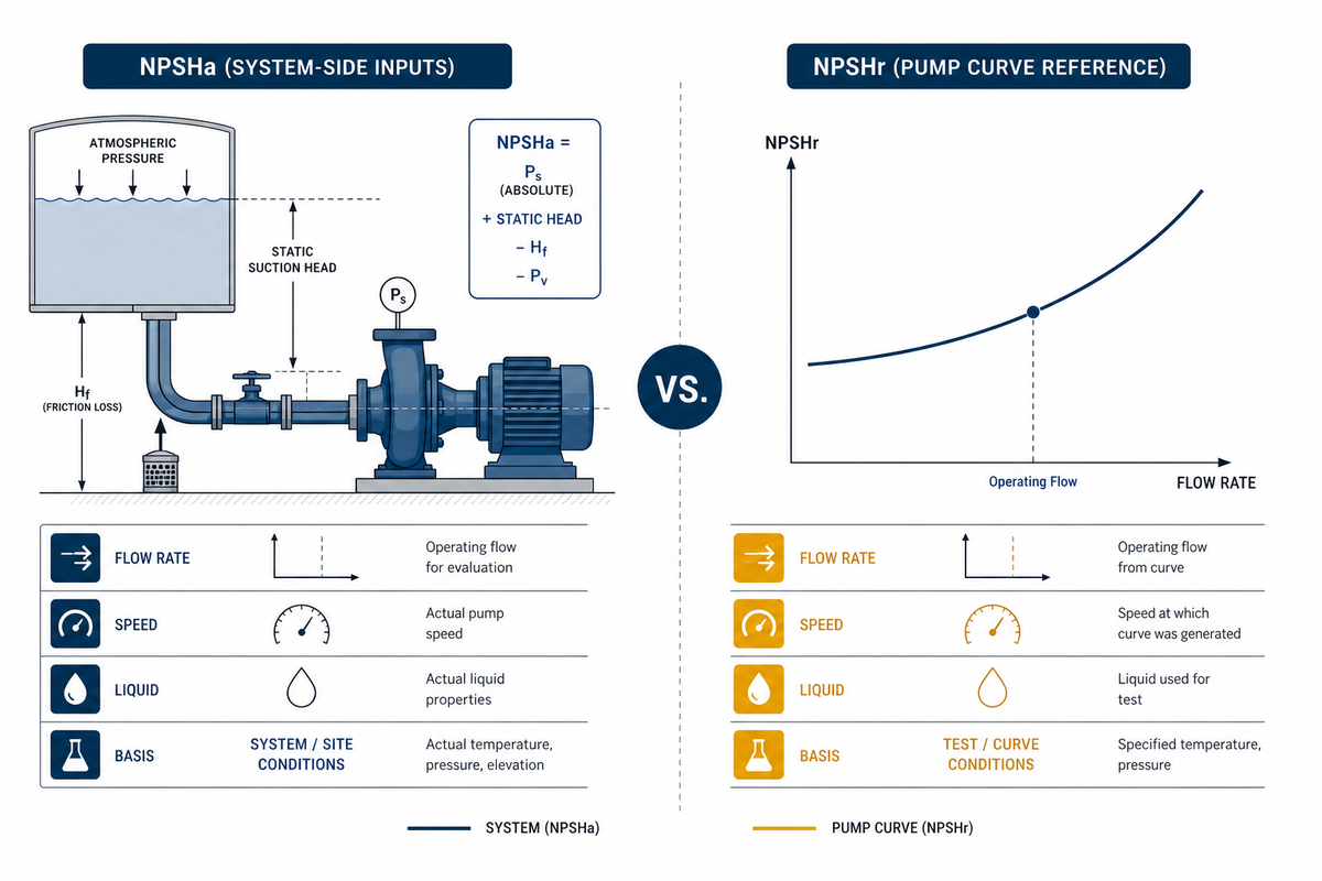 Calculate NPSHa at the pump flange before you compare it with NPSHr — BBP Manufacturing Co., Ltd.