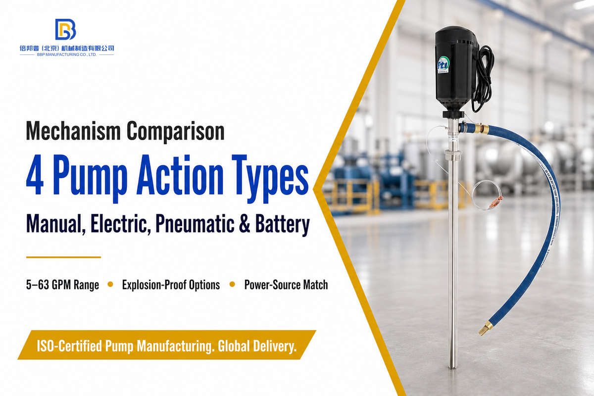 The 4 Pump Action Types, Manual, Electric, Pneumatic, and Battery Compared — Beijing Beibangpu