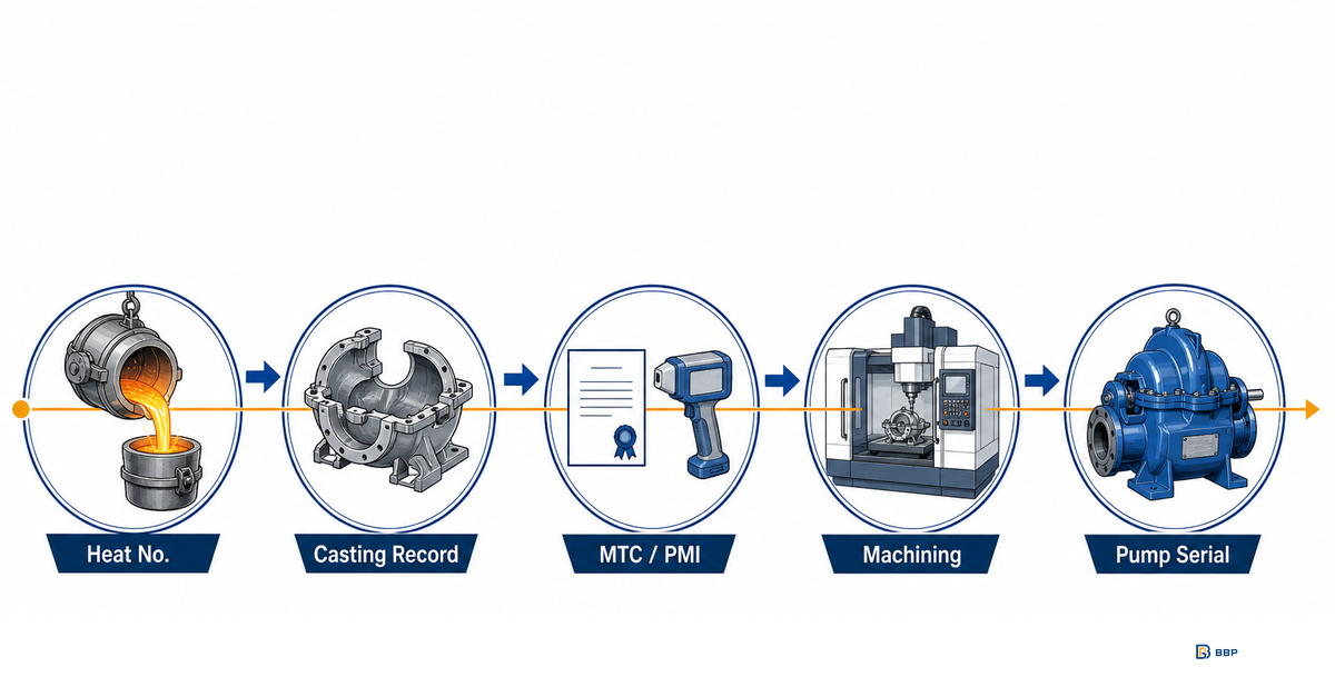 Trace Materials From Foundry Record to Finished Pump — BBP