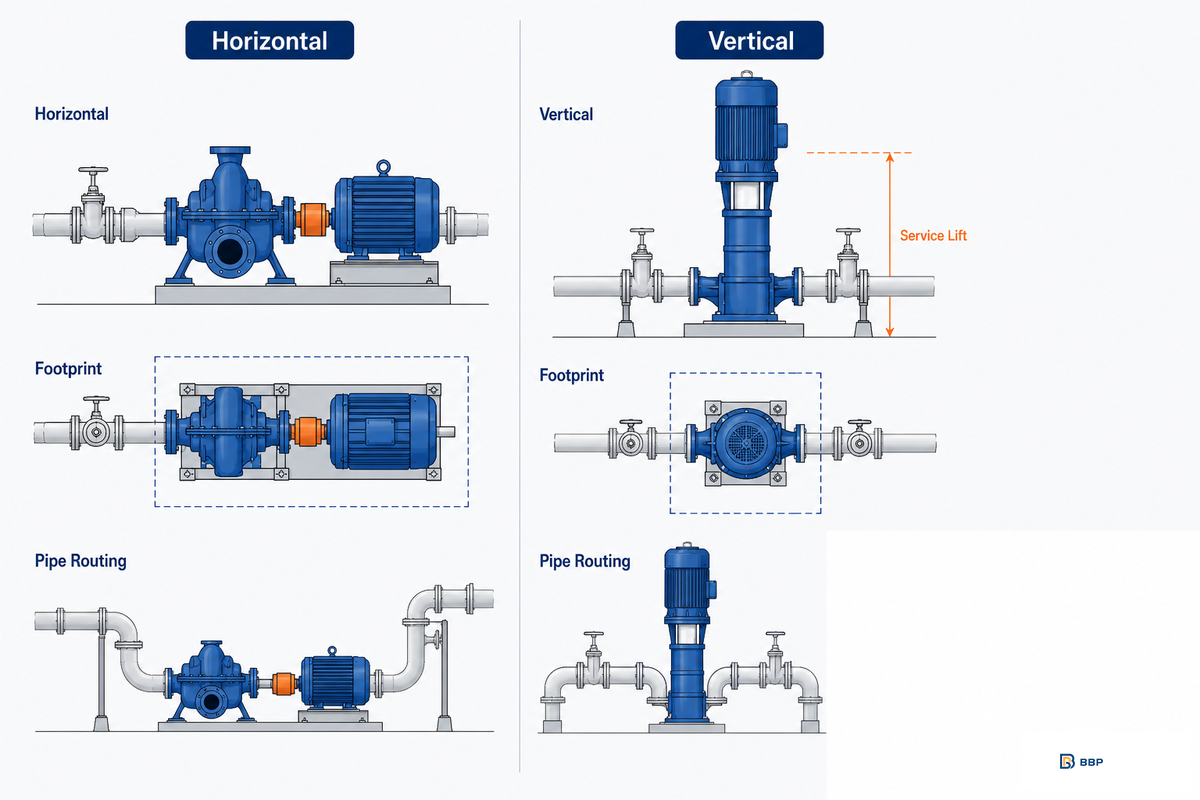 Horizontal split case pumps and vertical layouts: start with layout, not labels - BBP