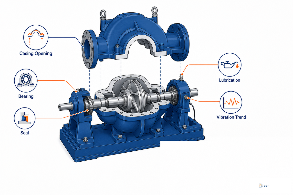 Split case pump maintenance tips: when access supports a real maintenance plan - BBP
