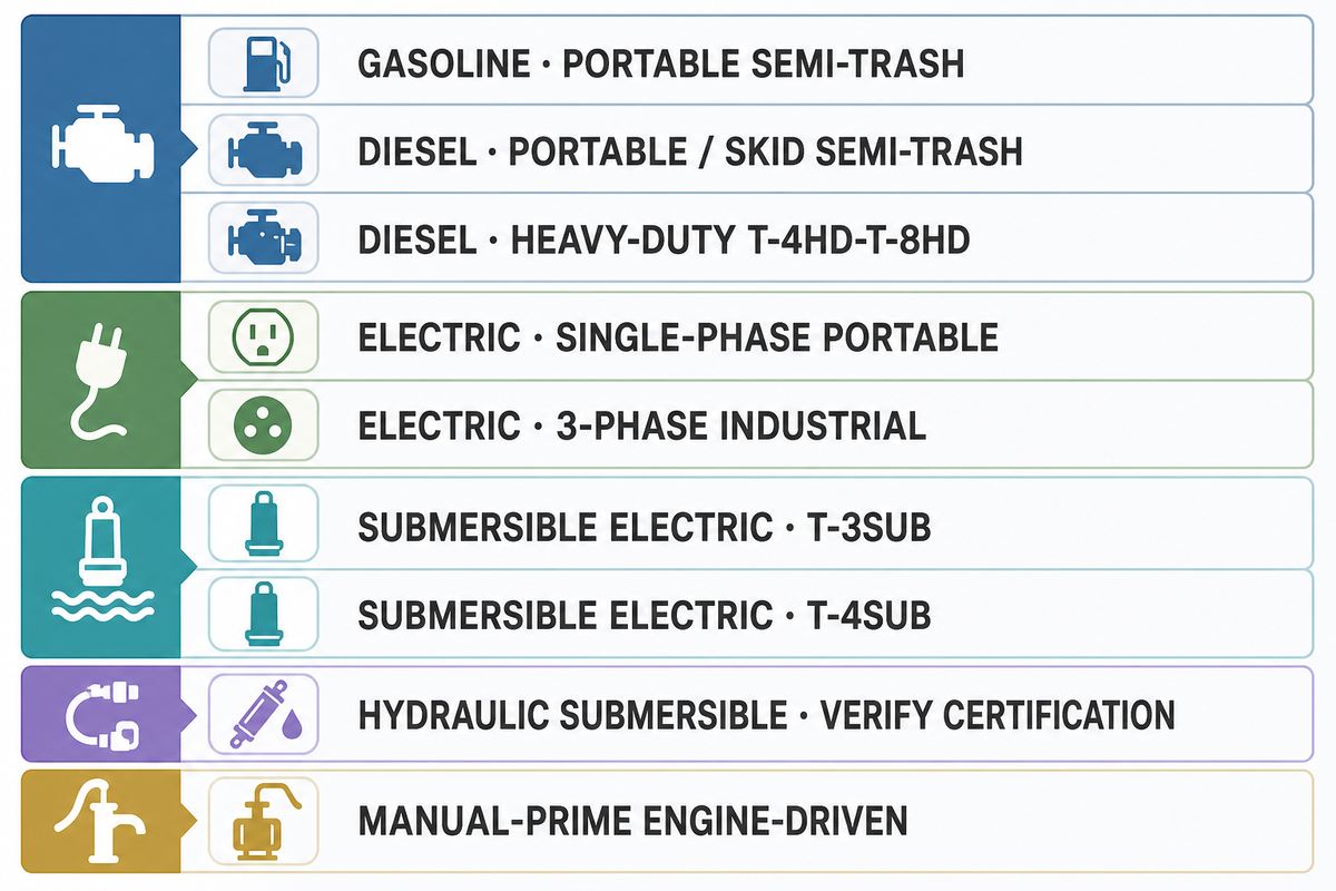 Drive Type Comparison for Jobsite Dewatering — BBP
