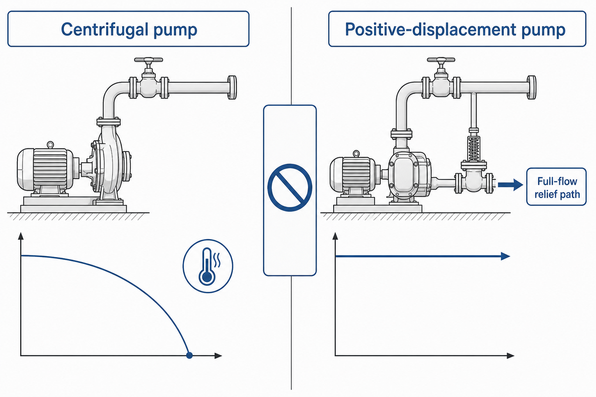 Centrifugal vs. Positive-Displacement Pumps at Deadhead — BBP
