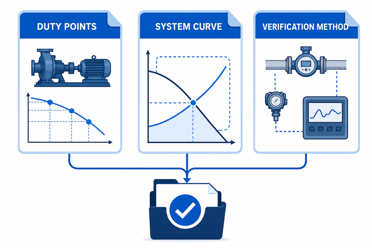 Project-specific pump selection path from VFD screening to engineering review