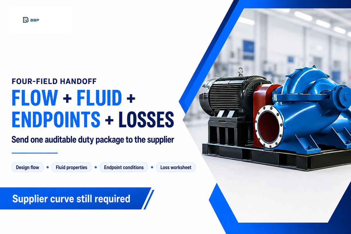 Four-Field Calculation Handoff for Pump Selection