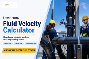 Fluid Velocity Calculator: 3 Pump Piping Examples