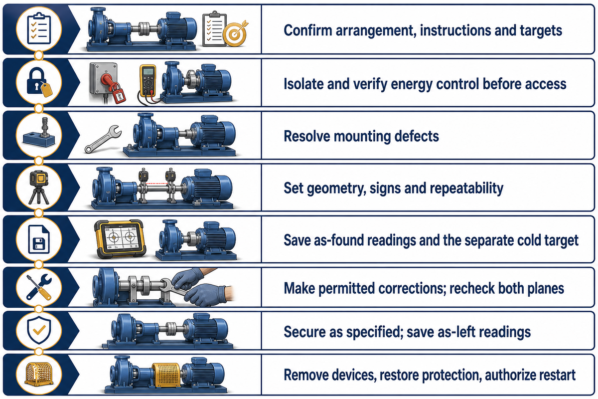 Secure and remeasure before accepting as-left readings; isolation and guarding follow OSHA guidance cited in the article.